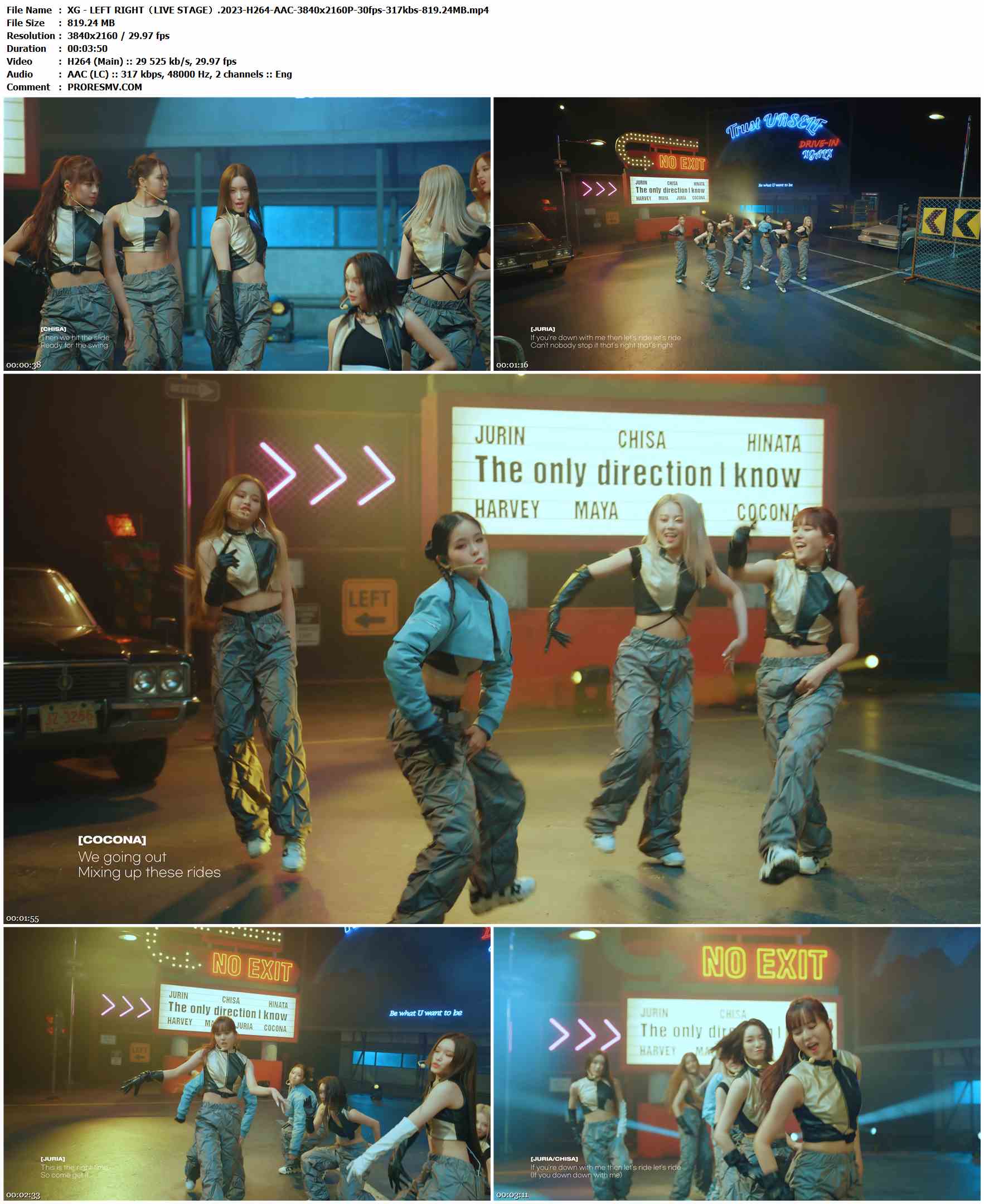 XG - LEFT RIGHT（LIVE STAGE）.2023-H264-AAC-3840x2160P-30fps-317kbs-819.24MB官方MV_高清MV
